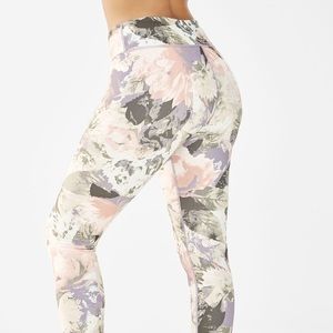 Pink & Gray Floral Workout Leggings | Fabletics